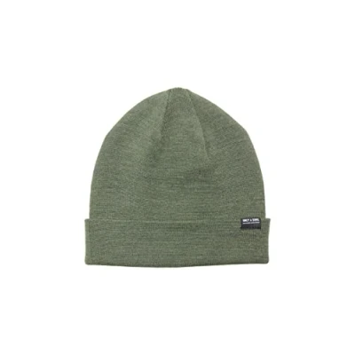 Image of ONLY &amp; SONS Men&#039;s Onsevan Life Knit Beanie Noos Hat, Olive Night, One Size