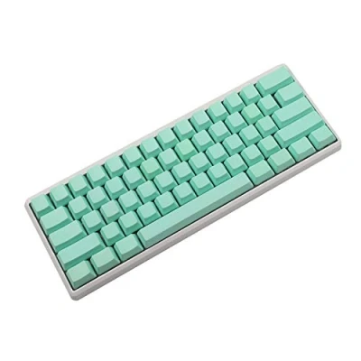 Image of NPKC Blank Thick PBT OEM Profile 61 ANSI Keycaps for MX Switches Mechanical Keyboard (Green)(Only Keycap)