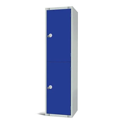 Image of The Products Store Two Door Compartment Locker School Work Storage 1800mm H x 450mm W D BLUE