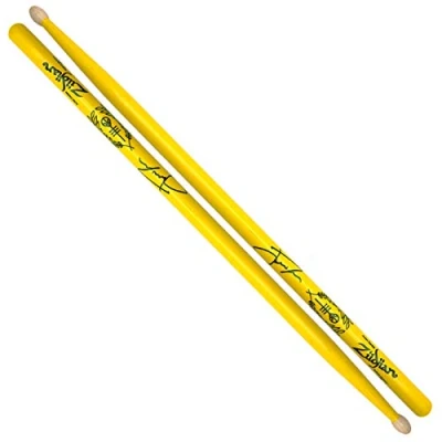 Image of Zildjian ZASJD2 Artist Series Hickory Drumsticks Josh Dun &quot;Trench&quot; Wood Tip Yellow