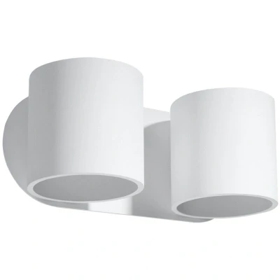Image of Orbis Twin Round Up &amp; Down Wall Lamp White G9