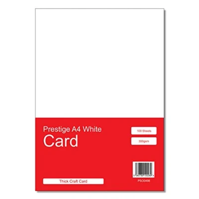 Image of Prestige A4 White 300gsm Craft Printing Card x 100 Sheets