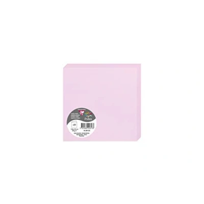 Image of Clairefontaine Ref 2813C Pollen Folded Card (Pack of 25 Sheets) 135 x 135mm Sized, 210gsm Card, Inkjet &amp; Laser Printer Compatible, Acid Free Light Pink