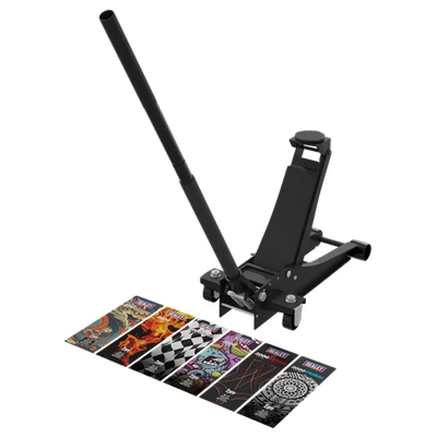 Image of Sealey Low Entry Custom Design Trolley Jack with Rocket Lift 2 Tonne Black