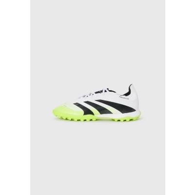 Image of adidas Unisex Predator League Turf Football Boots, Cloud White/Core Black/Lucid Lemon, 7.5 UK