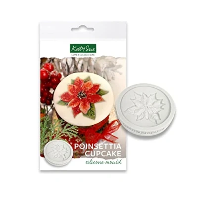 Image of Katy Sue Poinsettia Silicone Mould for Cake Decorating &amp; Crafts.