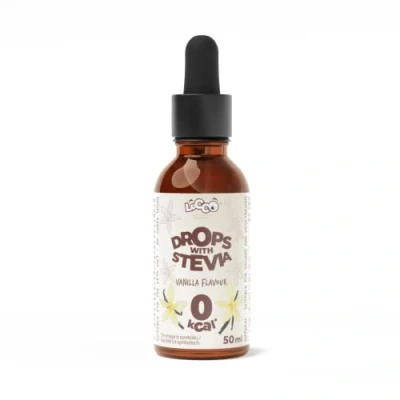 Image of Locco Flavoured and sweetening drops with Stevia Vanilla 0 Calorie Preservative free Keto diet Vegan Diabetic Zero Sugar