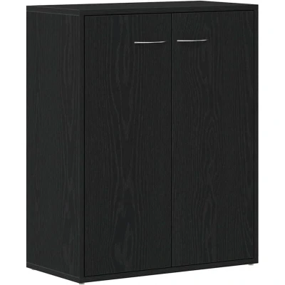 Image of vidaXL Sideboard Black Oak 60x30x75 cm Engineered Wood