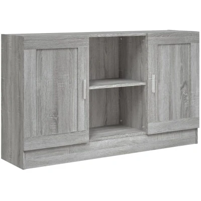 Image of vidaXL Sideboard Grey Sonoma 120x30.5x70 cm Engineered Wood