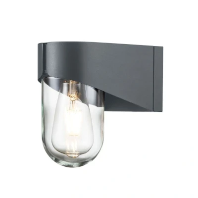 Image of Porto Outdoor Wall Lamp, Grey IP44