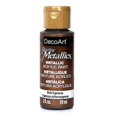 Image of Deco Art Americana Acrylic Metallic Paint, Rich Expresso, Brown, 59 ml (Pack of 1)