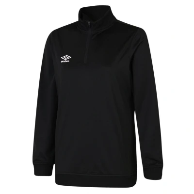 Image of Umbro Womens/Ladies Club Essential Half Zip Sweatshirt (Black) Size 2XL