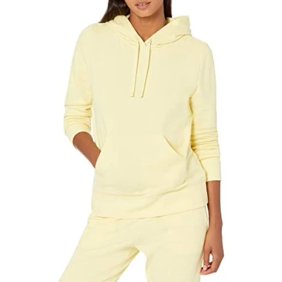 Image of Amazon Essentials Women&#039;s Fleece Pullover Hoodie (Available in Plus Size), Light Yellow, L