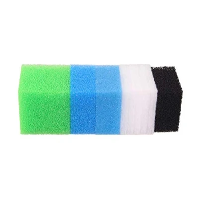 Image of INGVIEE Sets Compatible Aquarium Filter Foam Sponge for Juwel Compact/Bioflow 3.0 (1 x Blue Fine, 1 Coarse, 2 Green Nitrate, Black Carbon, 5 Poly pads)