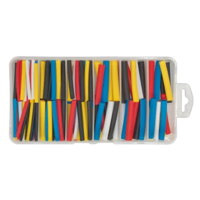 Image of Sealey Heat Shrink Tubing Assortment 190pc 50mm Mixed Colours