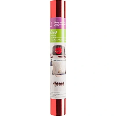 Image of Cricut Foil Iron On Red 61 cm (24 ft) Heat Transfer Vinyl Roll (HTV) For use with all Cutting Machines