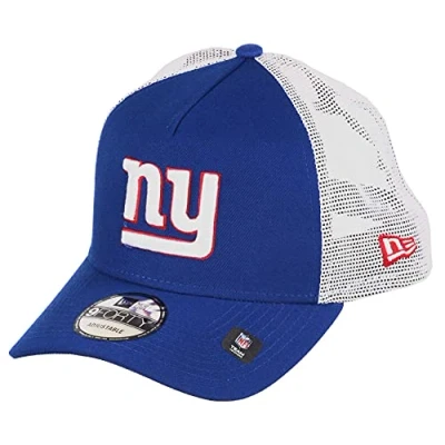 Image of New Era York Giants NFL White Mesh Trucker 9Forty A Frame Cap One Size