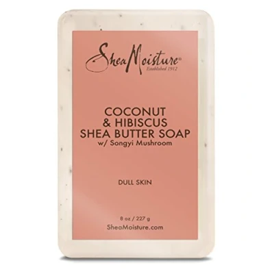 Image of SHEA MOISTURE Hibiscus Bar Soap, Coconut, 226.8 gram