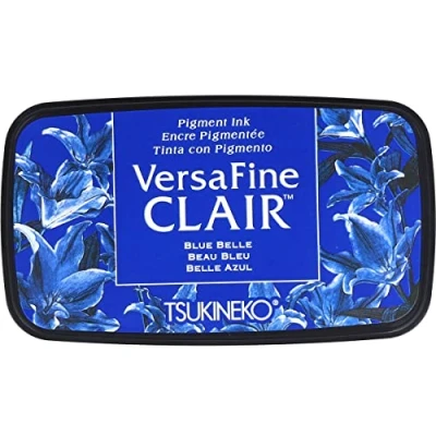 Image of Tsukineko Belle Versafine Clair Ink Pad, Synthetic Material, Blue, 5.6 x 9.7 2.3 cm