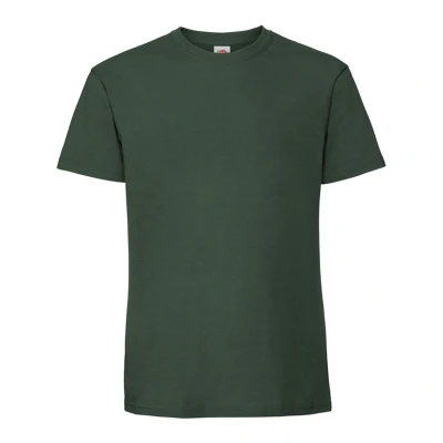Image of Fruit of the Loom Mens Iconic Premium Ringspun Cotton T Shirt (Bottle Green) Size 2XL