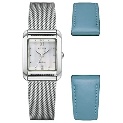 Image of Citizen Men Analogue Eco Drive Watch with Stainless Steel Strap EW5590 62A