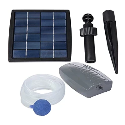 Image of Ram© Solar Powered Air Pump, Oxygenator Aerator Pump Oxygen for Outdoor Pool Pond Fish Tank,Oxygen with Stone