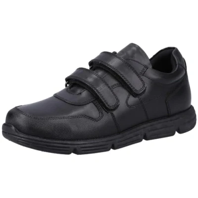 Image of Hush Puppies Boys Lucas Junior School Uniform Shoe, Black, 13 UK Child