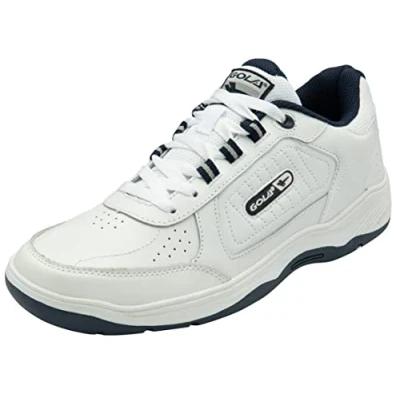 Image of Gola Men&#039;s Belmont 2 Lace Walking Shoe, White/Navy, 11 UK