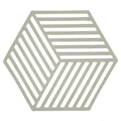 Image of Zone Denmark Hexagon Silicone TrivetColour: Mud