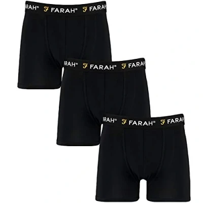 Image of 3 Pack of Farah Mens Arkona Boxer Shorts XXL Multicoloured