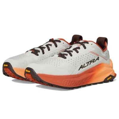 Image of Altra Olympus 6 Trail running shoes, Men&#039;s, Size: 9.5, Gray/orange Textile/synthetics