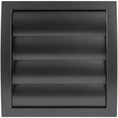 Image of Vent Systems Ø150 mm / 6&quot; Inch Anthracite Air Plastic Cover Louvered Outdoor Opening Flap Built in Pest Guard Screen HVAC for Home Improvement