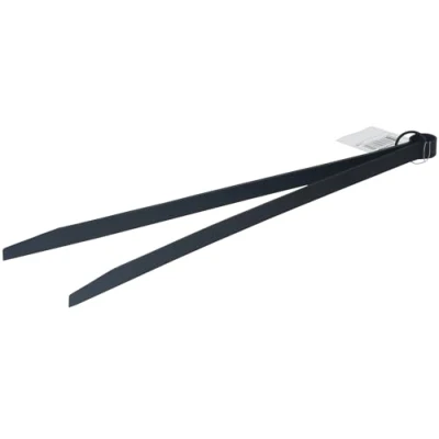 Image of Fireside 18&quot; Tongs Steel Log Coal Fireplace Chimenea Firepit Indoor &amp; Outdoor Fire Poker Tong