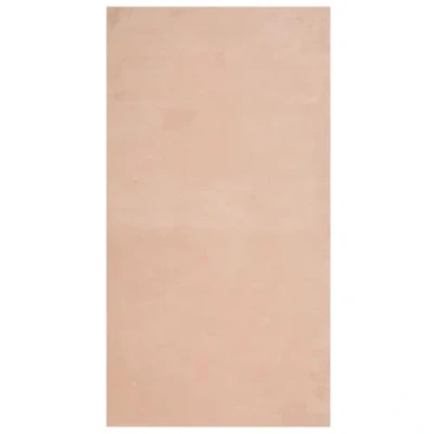 Image of vidaXL Modern Floor Rug Short Pile, Blush Pink Soft Fluffy Textured Area Carpet, Washable and Non Slip, Suitable for Underfloor Heating, 100% Polyester, Size 80 x 150 cm