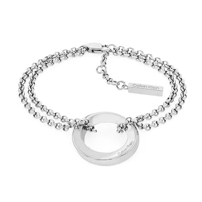 Image of Calvin Klein Women&#039;s TWISTED RING Collection Chain Bracelet Stainless steel 35000336