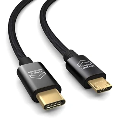 Image of PAXO 2 m Micro USB to C Cable, OTG, Charges Devices, Charging Adapter, Data 2.0