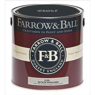 Image of Farrow and Ball Estate Emulsion, Off Black No. 57 2.5L