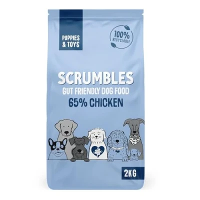Image of Scrumbles Natural Gluten Free Dog Dry Food With Fresh Chicken, For Puppies And Adult Toy Breeds, 2 Kg