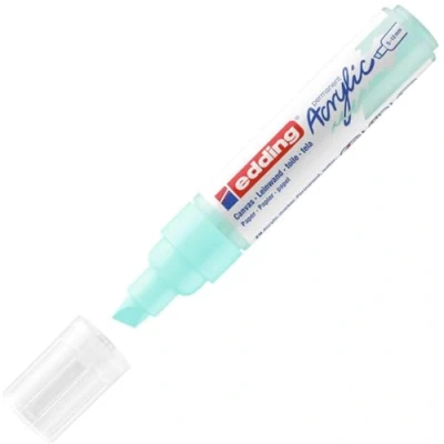Image of edding 5000 acrylic marker broad pastel blue 1 waterproof paint chisel nib 5 10 mm pen for drawing on canvas, art paper and wood markers pebbles
