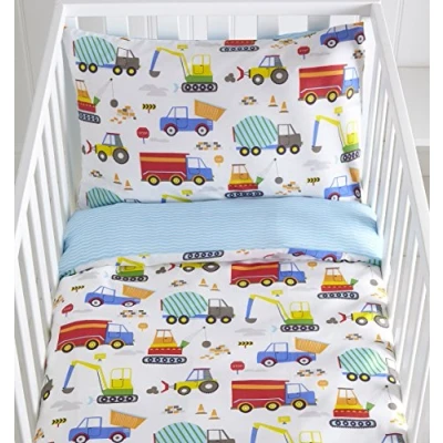 Image of Kids Club Bright Trucks Cot Duvet Cover Set