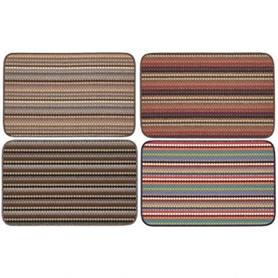 Image of eXtreme MODERN WASHABLE NON SLIP KITCHEN UTILITY HALL LONG RUNNER DOOR MAT RUG (Brown, 140CM X 80CM)