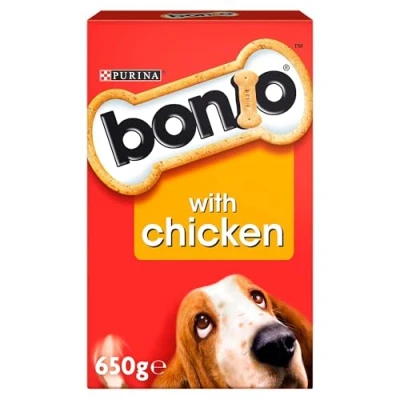Image of Bonio Chicken Dog Biscuits 650g, Pack of 5