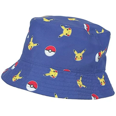 Image of Difuzed POKÉMON AOP Boys Bucket HAT Blue