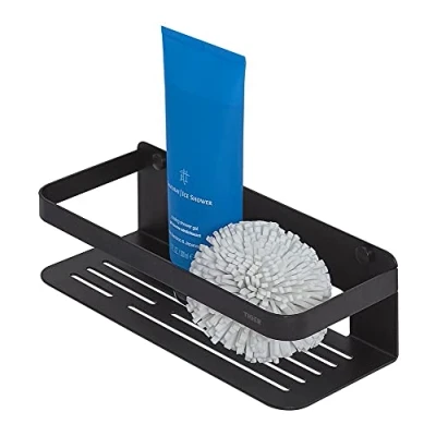Image of Tiger Caddy Shower Basket Small, Stainless Steel, Black, 24 x 70 10.6 cm