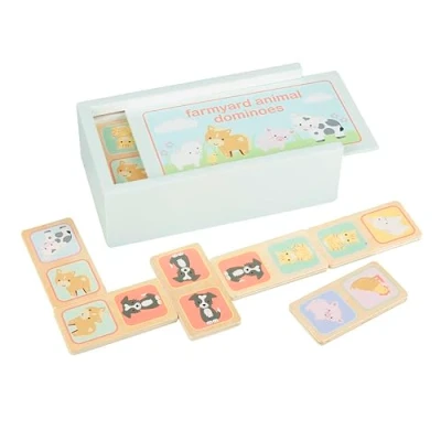 Image of Orange Tree Toys Farmyard Animal Wooden Dominoes