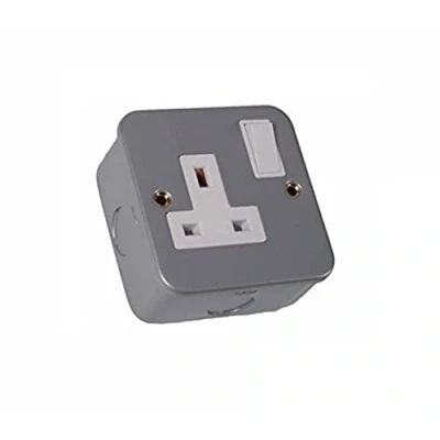 Image of Merriway BH02773 Switched Socket 13 Amp 1 Gang Metal Clad