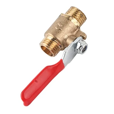 Image of Ball Valve, 5pcs Brass Valve G1/4 Double Male Thread Air Compressor