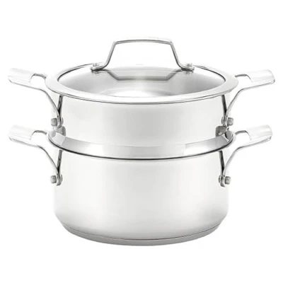 Image of Stellar STM10 Steamer 20 Cm Bain Marie Porringer Set Stainless Steel