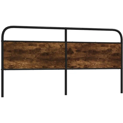 Image of vidaXL Headboard Smoked Oak 200 cm Steel and Engineered Wood