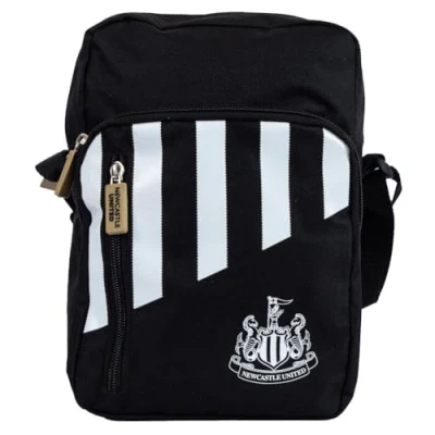 Image of Hy Pro Unisex&#039;s Newcastle Side Bag STRIPE, Black and White, One Size